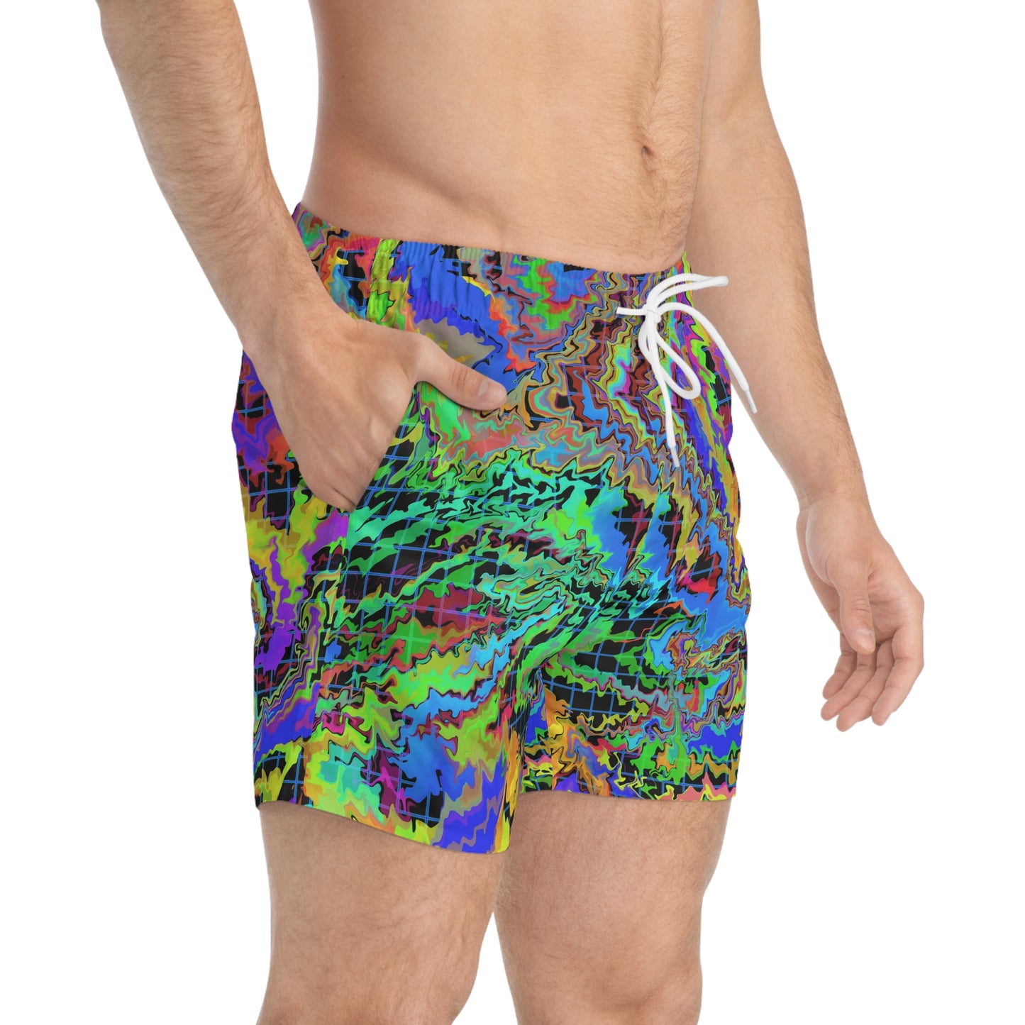 Dark Rainbow Swim Trunks