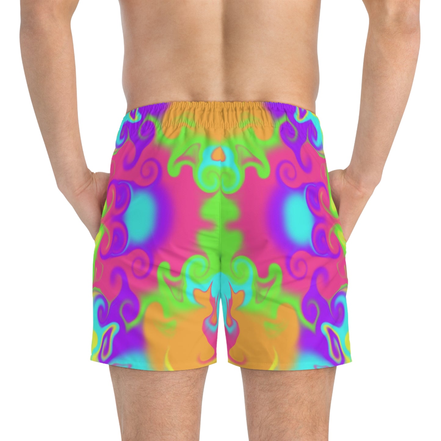 Neon Bloom Swim Trunks