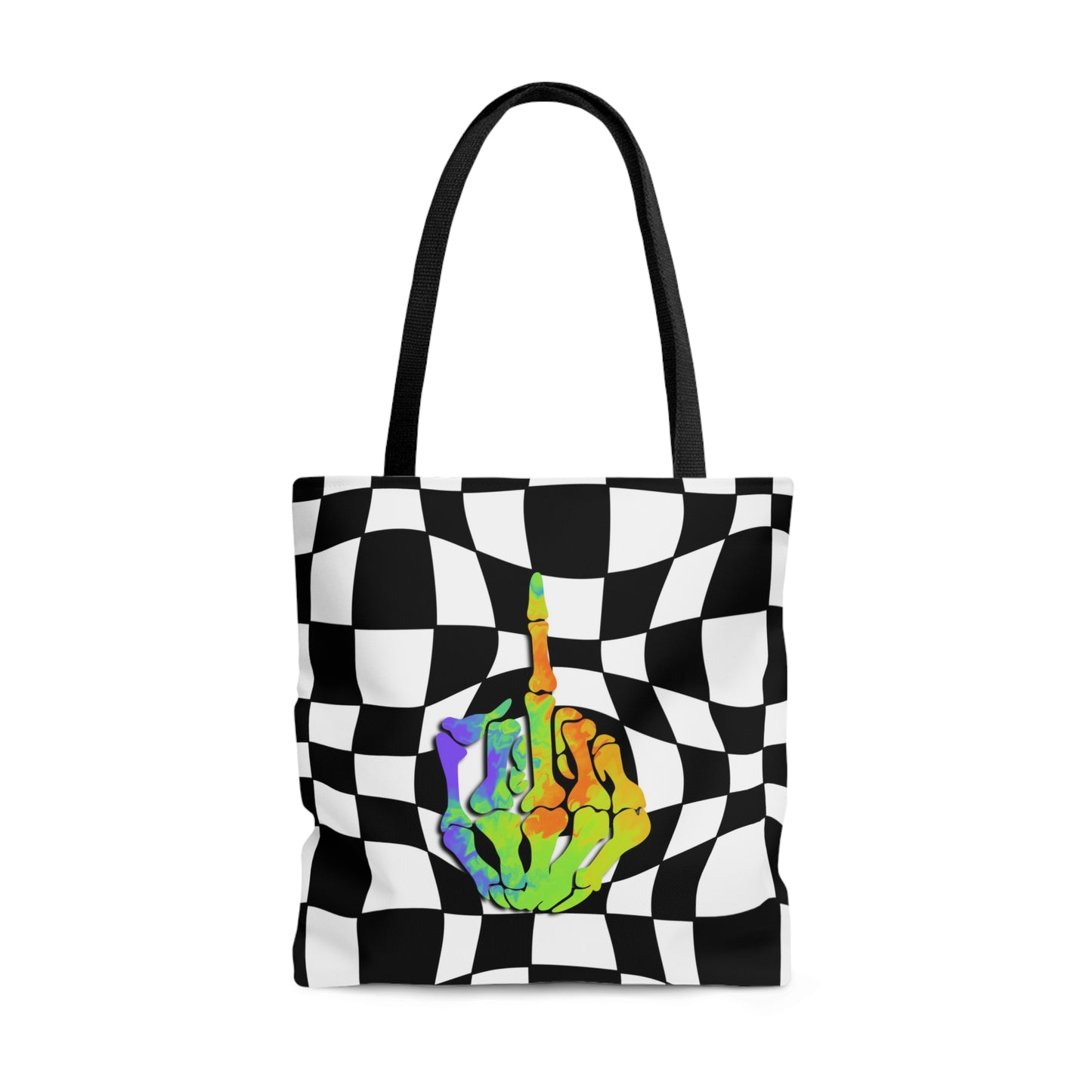 Trippy Checkered Tote