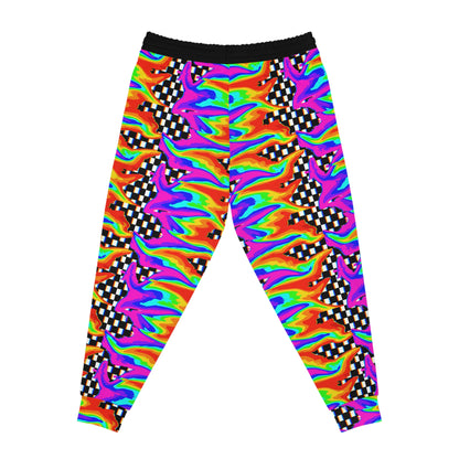 Rainbow Glitch Athletic Joggers (AOP)