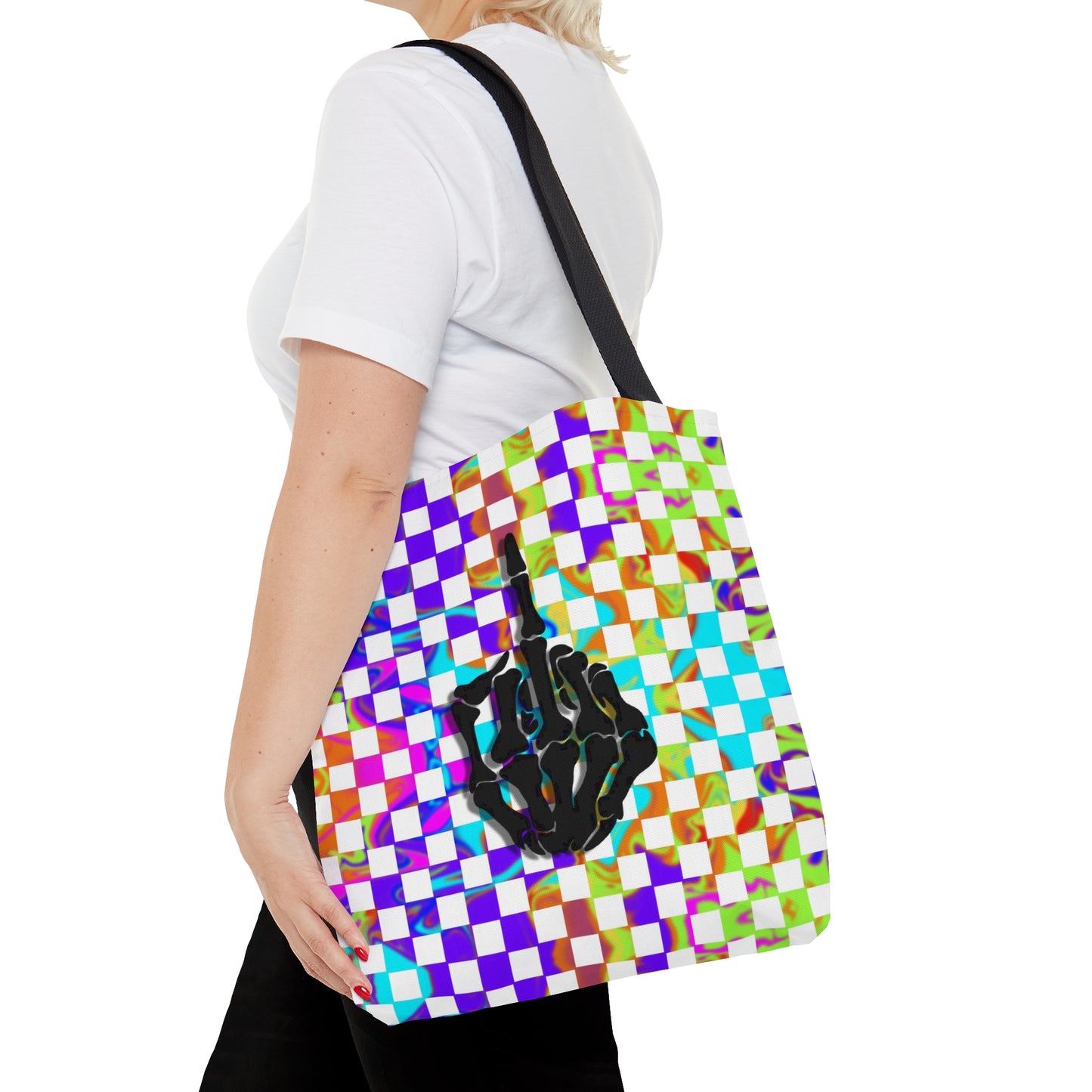 Rainbow Checkered Tote