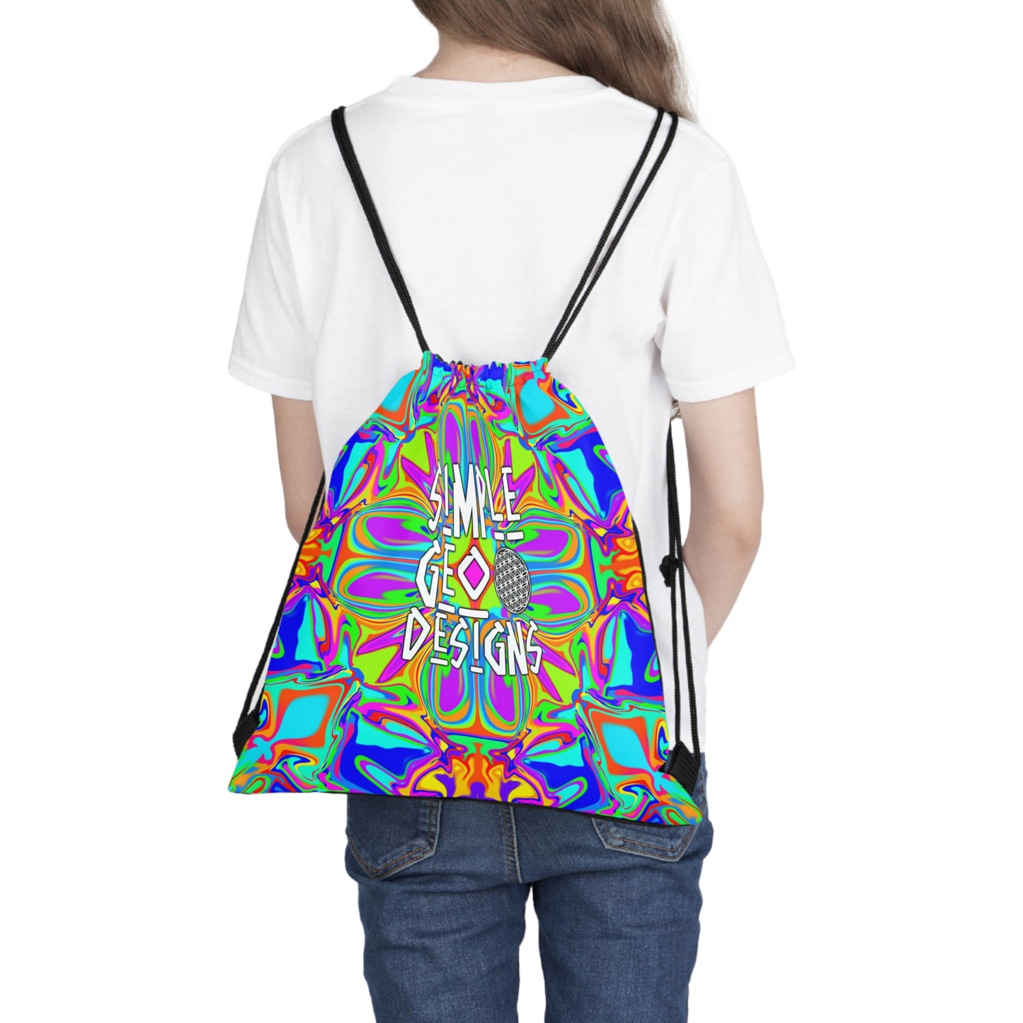 Kaleidoscope Drawstring Bag