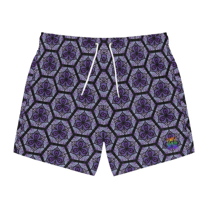 Midnight Blossom Swim Trunks