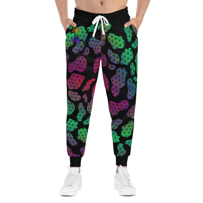 Cosmic Cow Print Athletic Joggers V2