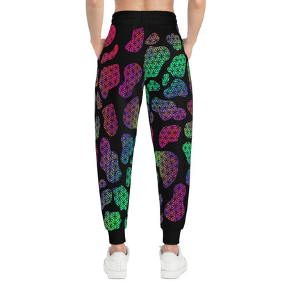 Cosmic Cow Print Athletic Joggers V2