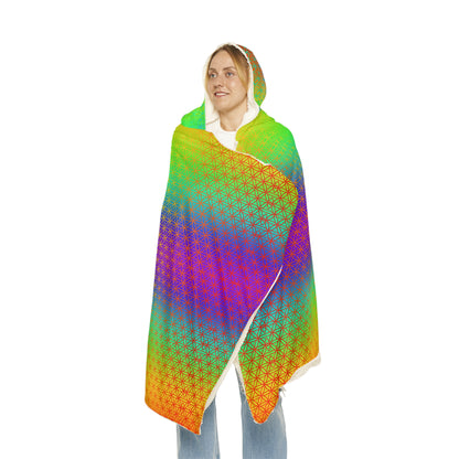 Rainbow Flower of Life Snuggle Blanket