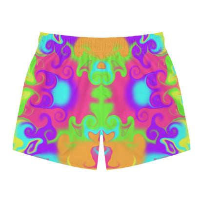 Neon Bloom Swim Trunks