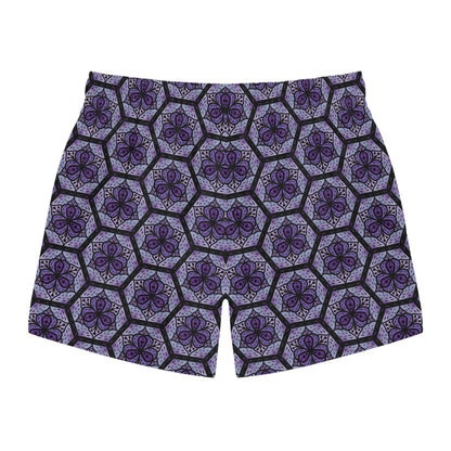 Midnight Blossom Swim Trunks