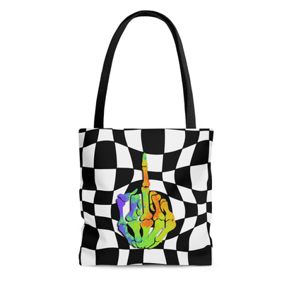 Trippy Checkered Tote