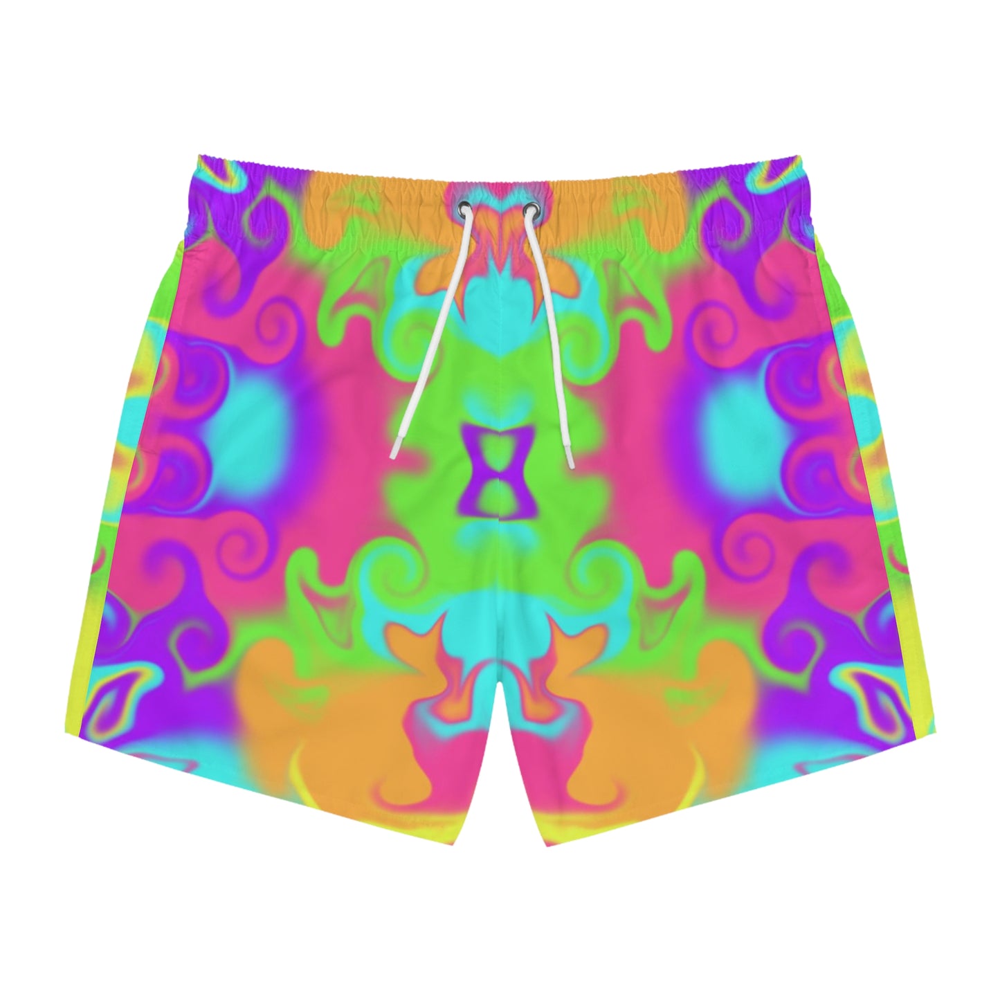 Neon Bloom Swim Trunks