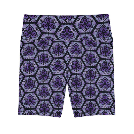 Midnight Blossom Workout Shorts