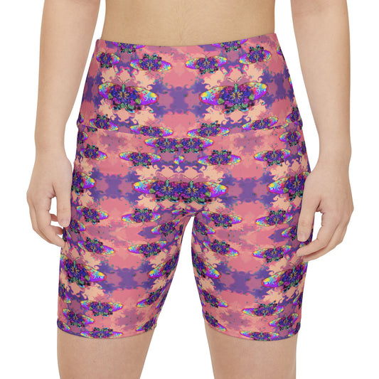 Neon Flutter Workout Shorts