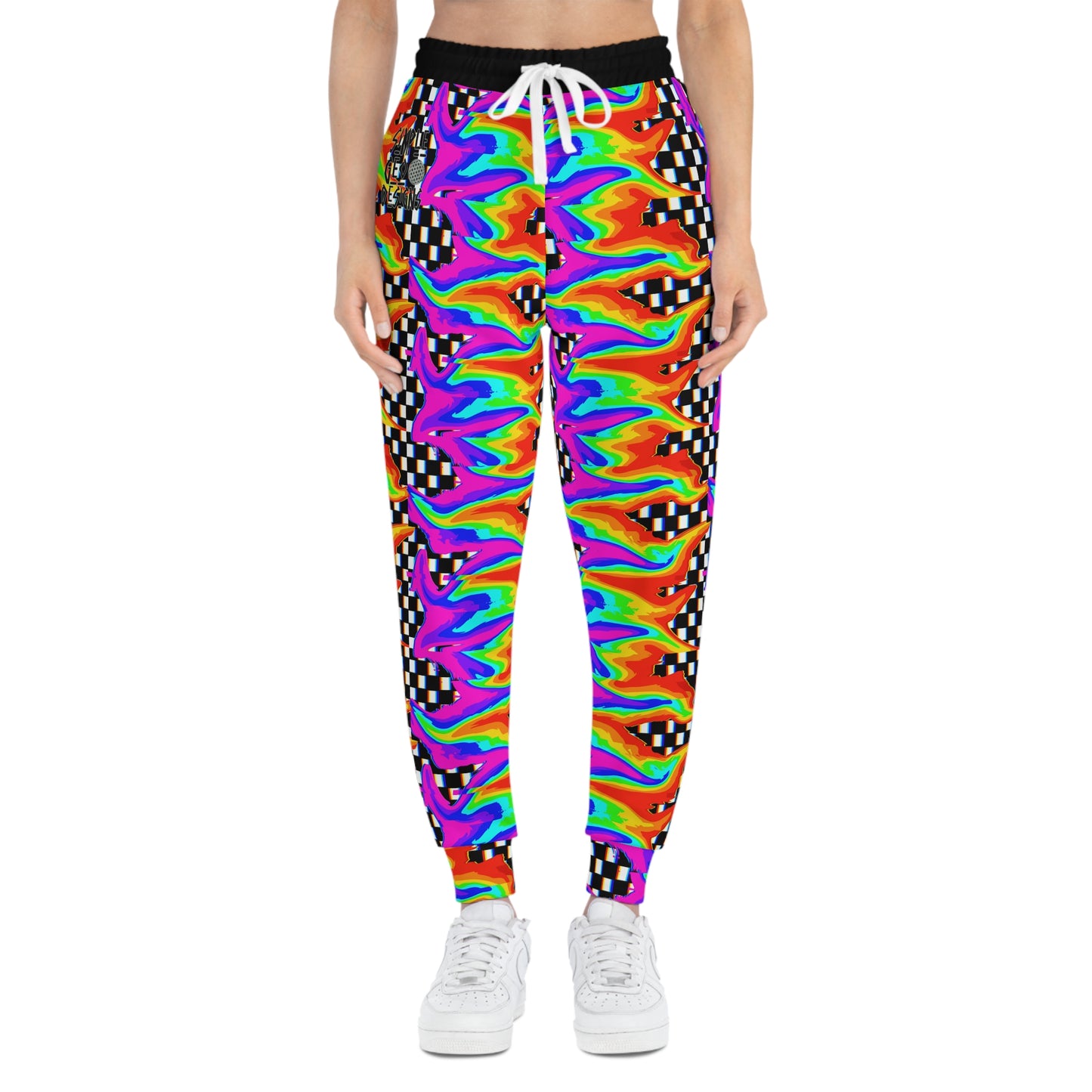 Rainbow Glitch Athletic Joggers (AOP)