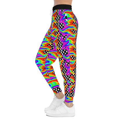 Rainbow Glitch Athletic Joggers (AOP)