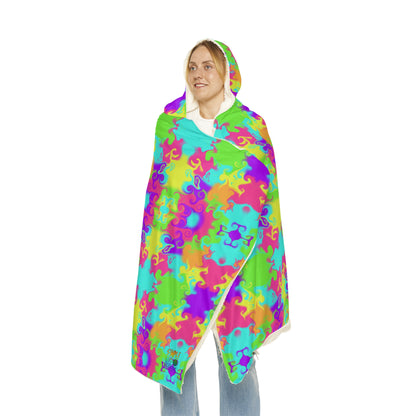 Neon Bloom Snuggle Blanket
