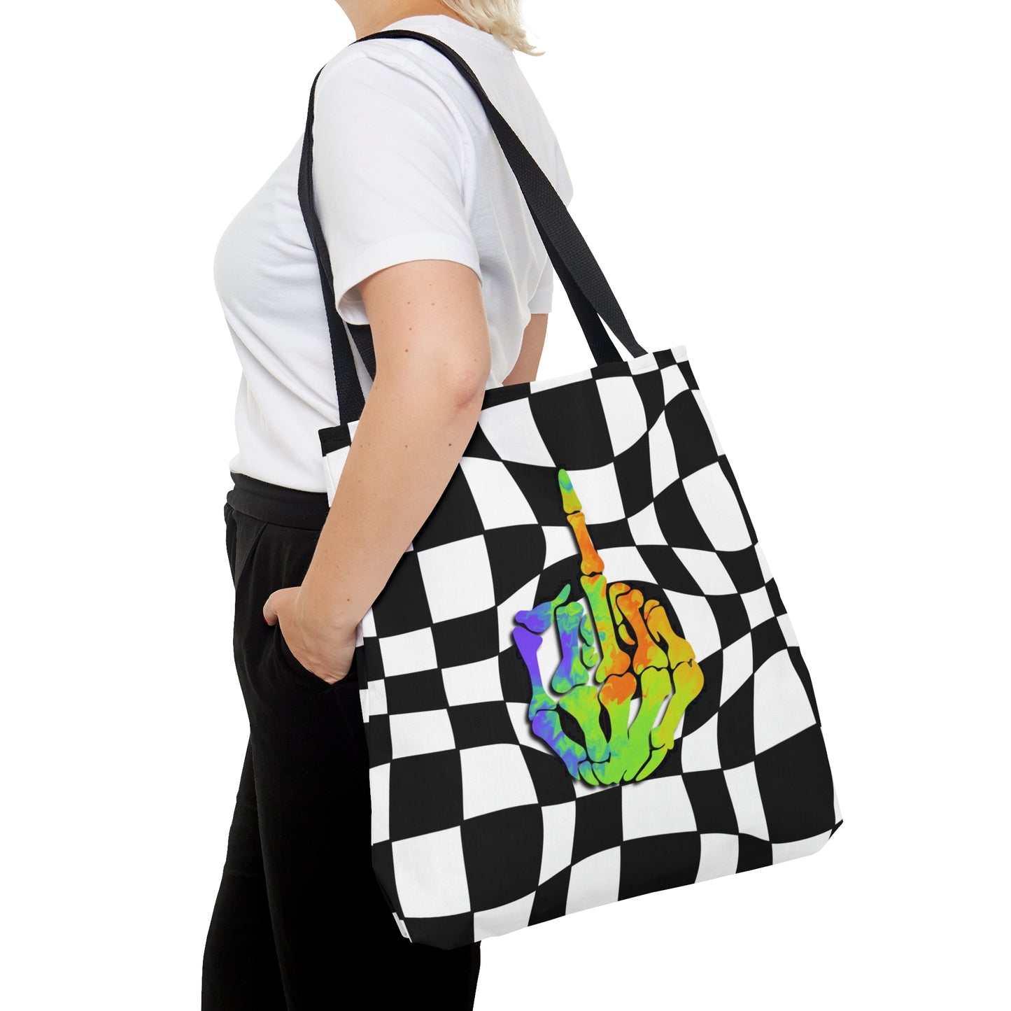 Trippy Checkered Tote