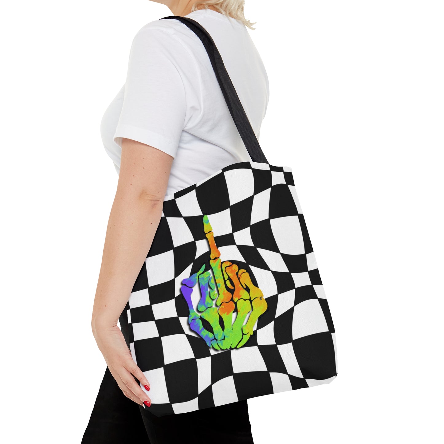 Trippy Checkered Tote