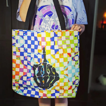 Rainbow Checkered Tote