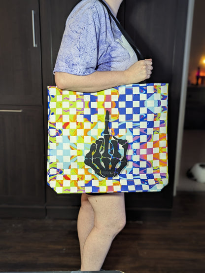 Rainbow Checkered Tote