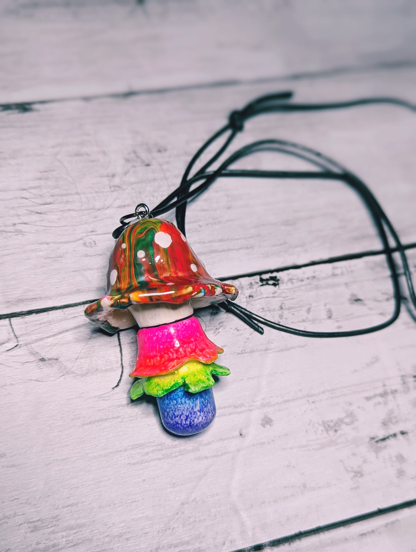 Rainbow Mushi Stash Pendant